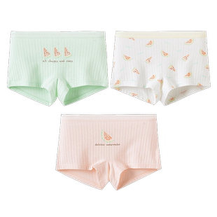 顶呱呱女童内裤不夹pp抑菌底档春夏季薄款女孩四角短裤中大童底裤