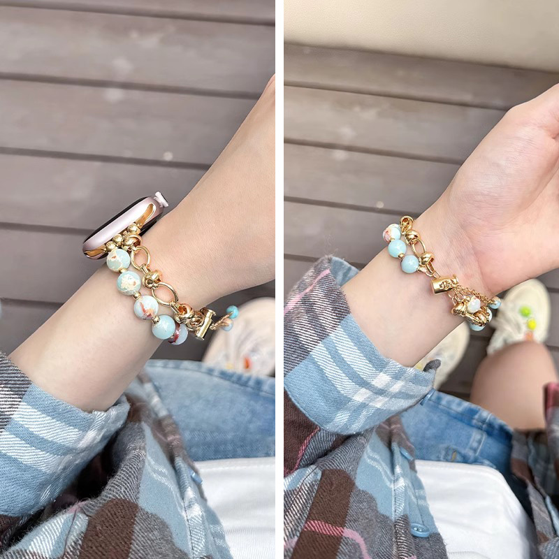 iwatch寿山石手链表带