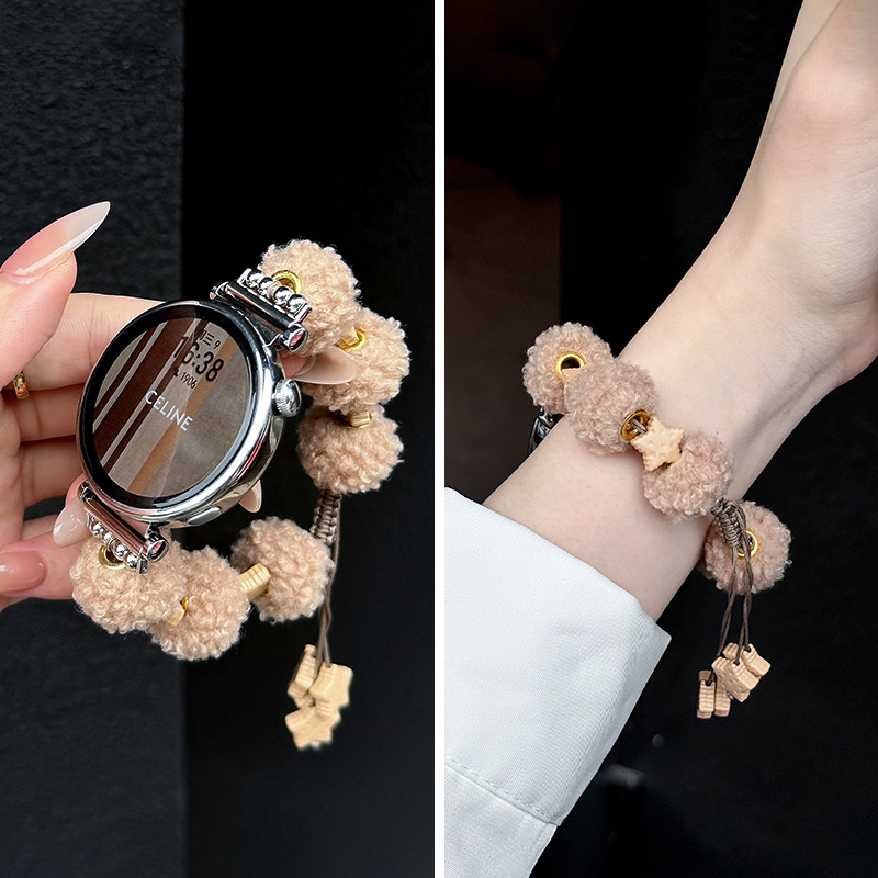 泰迪毛毛球GT6编织GT5表带GT4