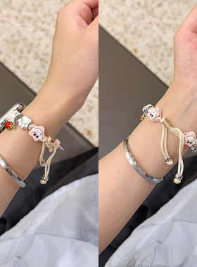 夏天编织适用iwatchs11表带applewatchs10苹果s9手表s8表带s7手绳iPhonewatch手链式SE3手链女款watch6夏季54