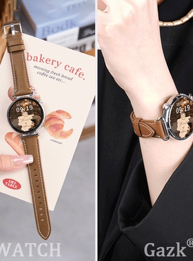 Gazk适用华为GT6手表表带锁线小羊皮GT5新款真皮表带GT4女款watchgt6女士GT3皮质GT5pro腕表watch5/4男士GT2e