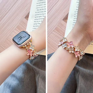 【细手腕】适用applewatchs10表带iwatchs9苹果s8手表表带iPhonewatchs7弹力绳s9夏季SE代s6女款s5手链s2夏天