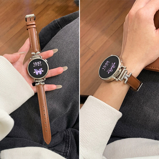 4秋冬GT2e高级感41MM GT5pro女士watch5 适用华为GT6表带π金属拼真皮GT5手表表带GT4女款 watchgt6皮质GT3新款