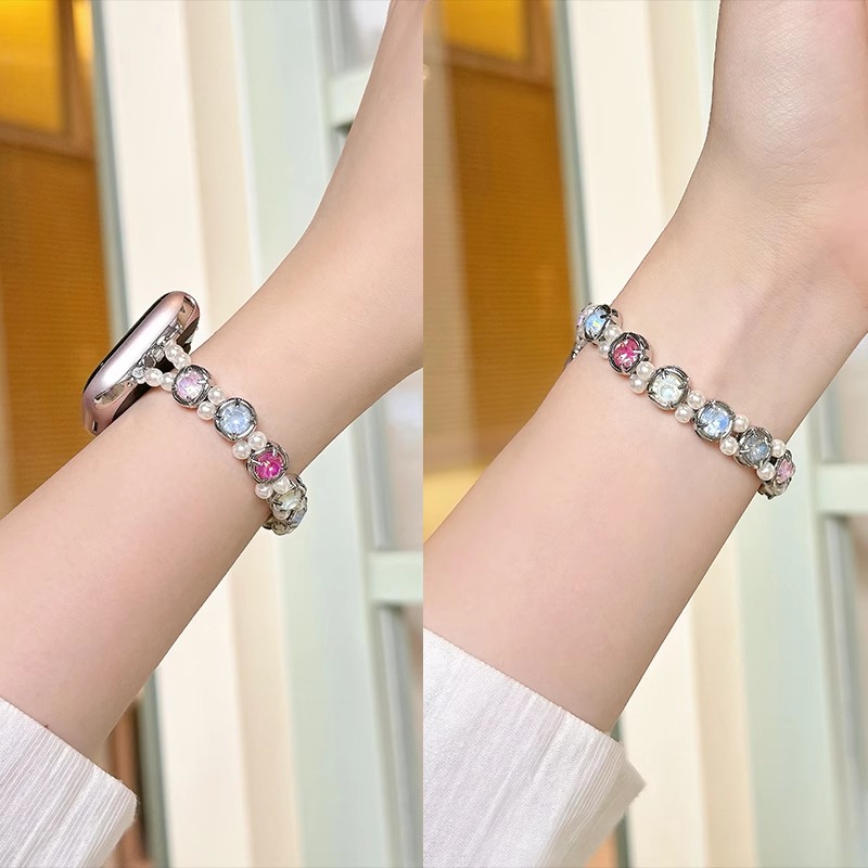 七彩钻适用苹果手表带手链夏天