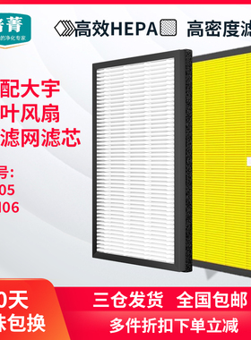 适配大宇(DAEWOO)无叶风扇XF05净化扇HEPA滤芯AM06过滤网