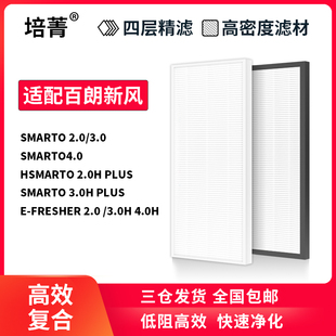 适配百朗新风系统滤网SMARTO/E-FRESHER 2.0H/3.0H/4.0H PLUS滤芯