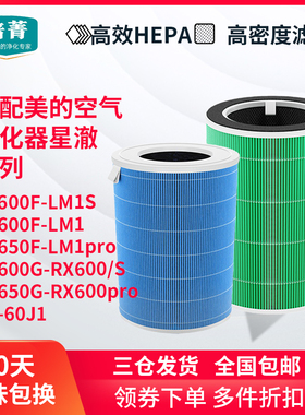 适配美的空气净化器KJ600F-LM1/PRO过滤网650G/RX600P滤芯FC-60J1