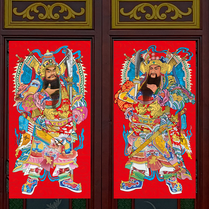 门神特大号年画贴画大门装饰品