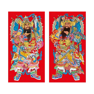 霍去病辛弃疾门神门贴年画特大新年乔迁之喜进宅大吉农村大门装饰