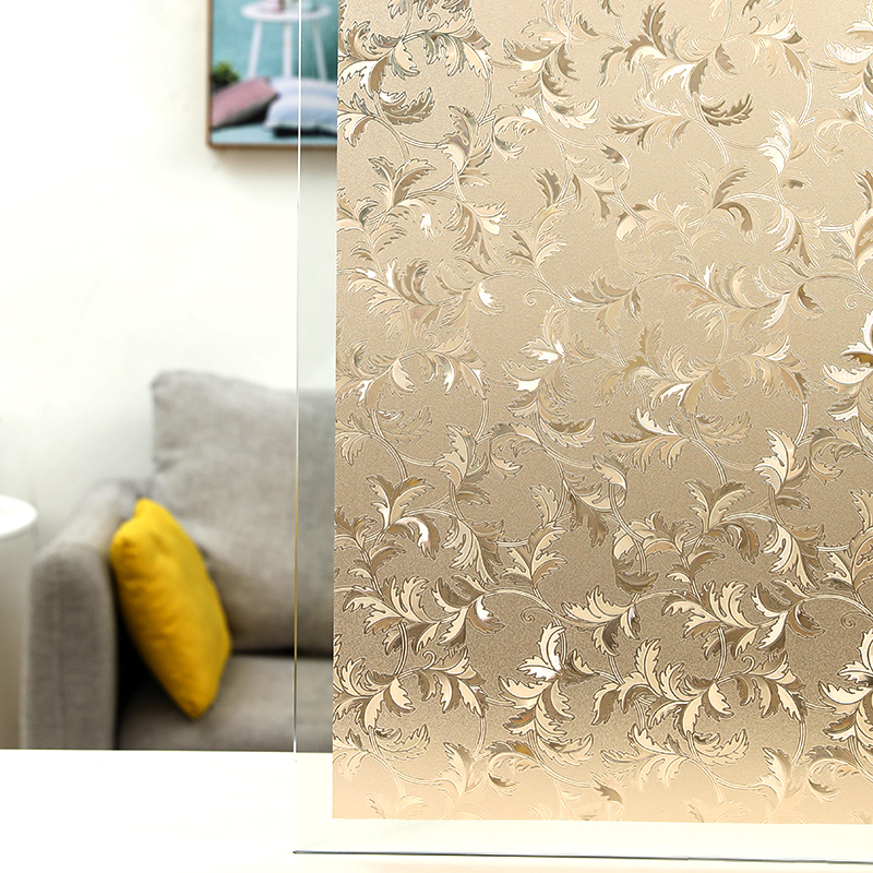 立体金色复古静电磨砂阳台透光