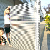 静电磨砂办公室玻璃贴膜移门隔断防撞腰线窗户贴纸半透明大小条纹