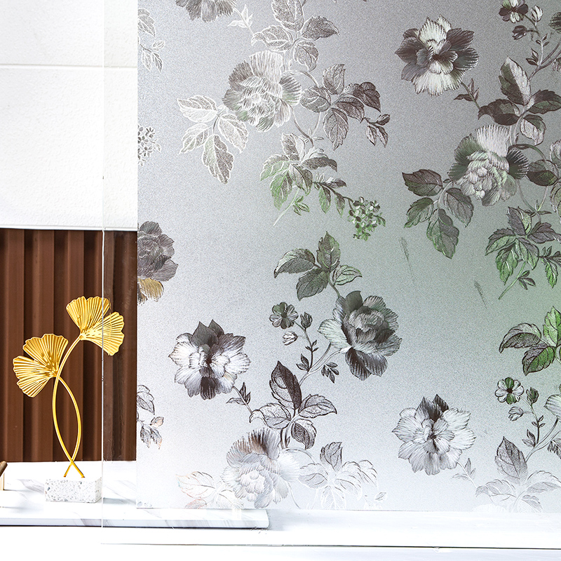 静电磨砂玻璃贴膜浴室阳台移门