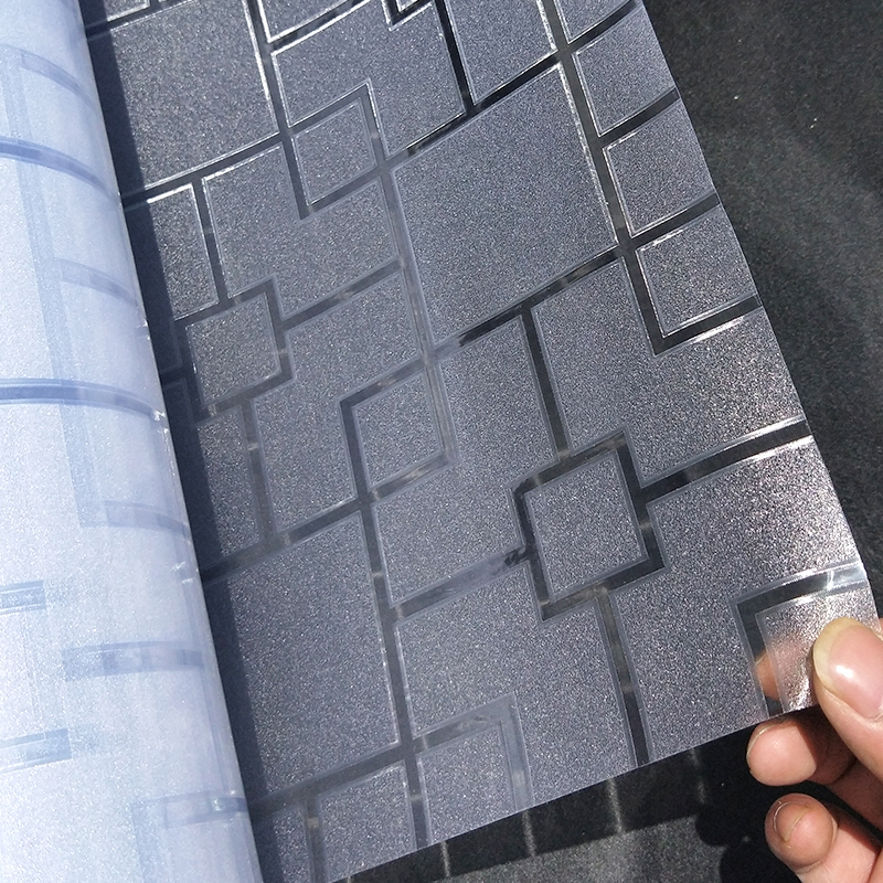 半透明格子移门隔断装饰玻璃贴膜