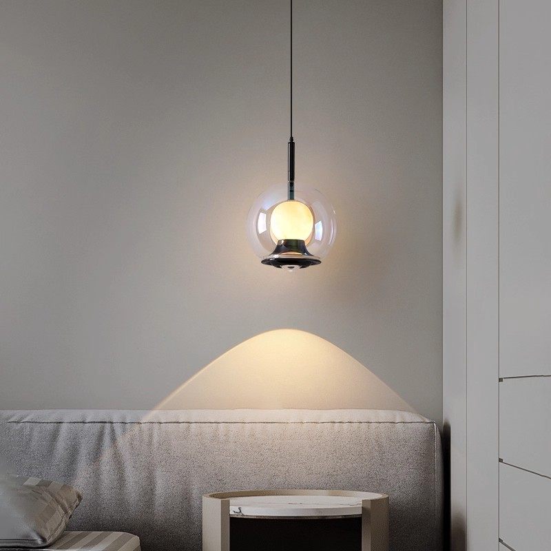 意式极简进口云石卧室床头吊灯简约现代高级感个性吧台餐桌吊线灯