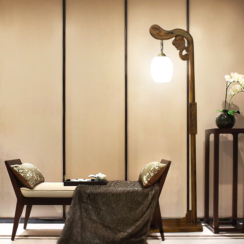 新中式实木落地灯中国风