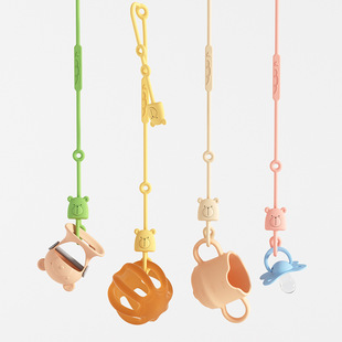 幼儿牙胶玩具防丢带宝宝防掉绳加长奶嘴夹婴儿硅胶安抚奶嘴链