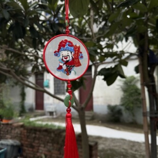 苏绣纯手绣刺绣挂饰礼品工艺品中国风送人礼物车挂装饰品