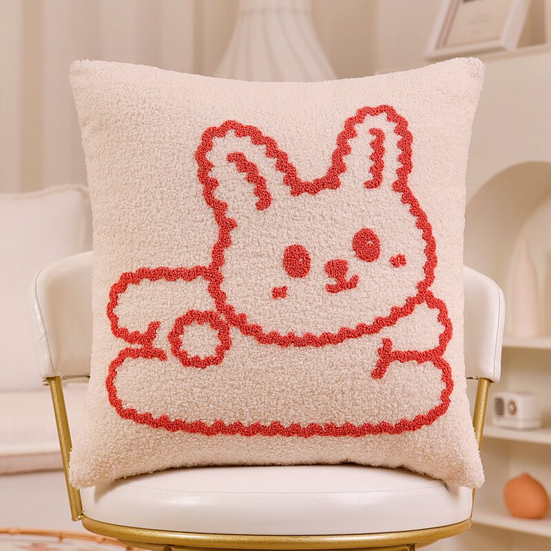 ins风自制简约可爱少女心兔子抱枕卧室枕头客厅女生睡觉沙发靠垫