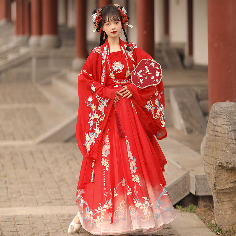 2022.4.17雪纺红色花嫁宋制婚服