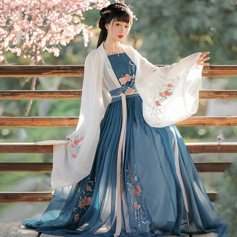 正品原创重工刺绣广袖流仙裙汉服