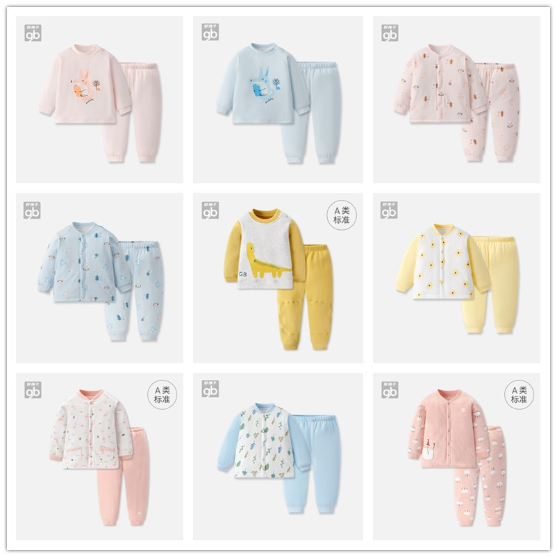 好孩子冬季男童女童加厚长袖套装