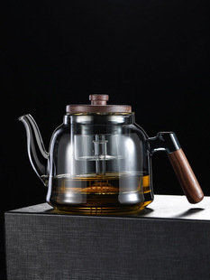 可明火电陶炉煮茶壶蒸煮一体玻璃茶壶加厚耐高温茶水分离茶具套装