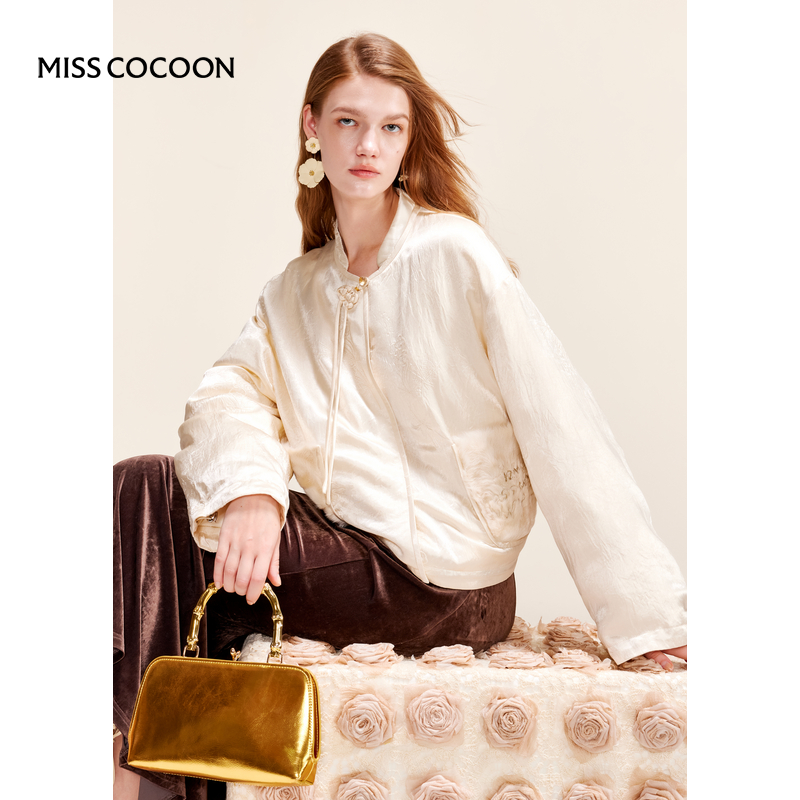 MISSCOCOON新中式圆领羽绒服