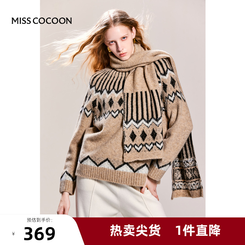 MISSCOCOON套头圆领针织衫