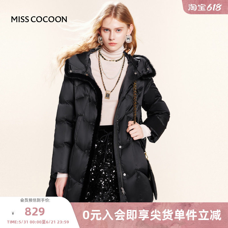 可可尼cocoon中长款羽绒服女冬季新款加厚鸭绒外套小个子大衣