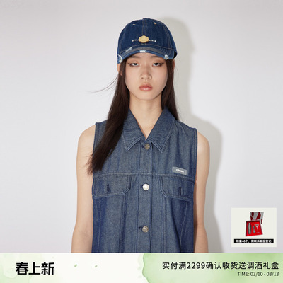 REVAN芮范设计师款经典降落伞牛仔连衣裙RM31102210