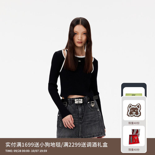 REVAN芮范设计师款女团风酷感撞色毛衫RM10601185
