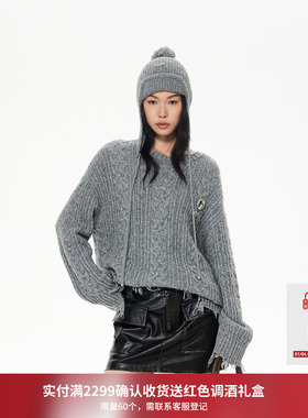 REVAN芮范设计师款慵懒松弛毛球帽毛衫RL90601504