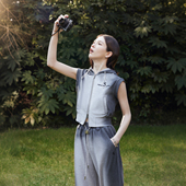 REVAN芮范设计师款 高级感渐变灰卫衣套装 RM32402308