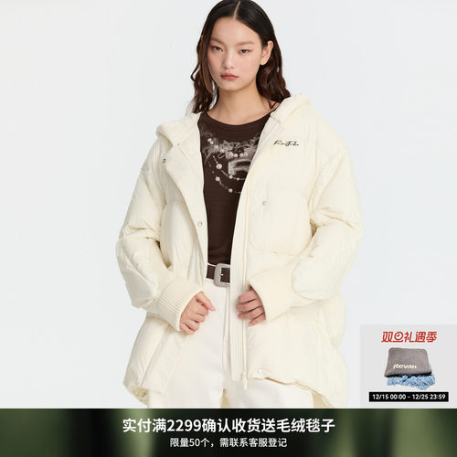 REVAN芮范设计师款减龄感云朵连帽羽绒服RM90502224
