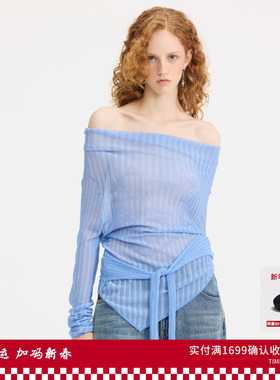 REVAN芮范设计师款清透蓝色爱因斯坦毛衫RL10601126