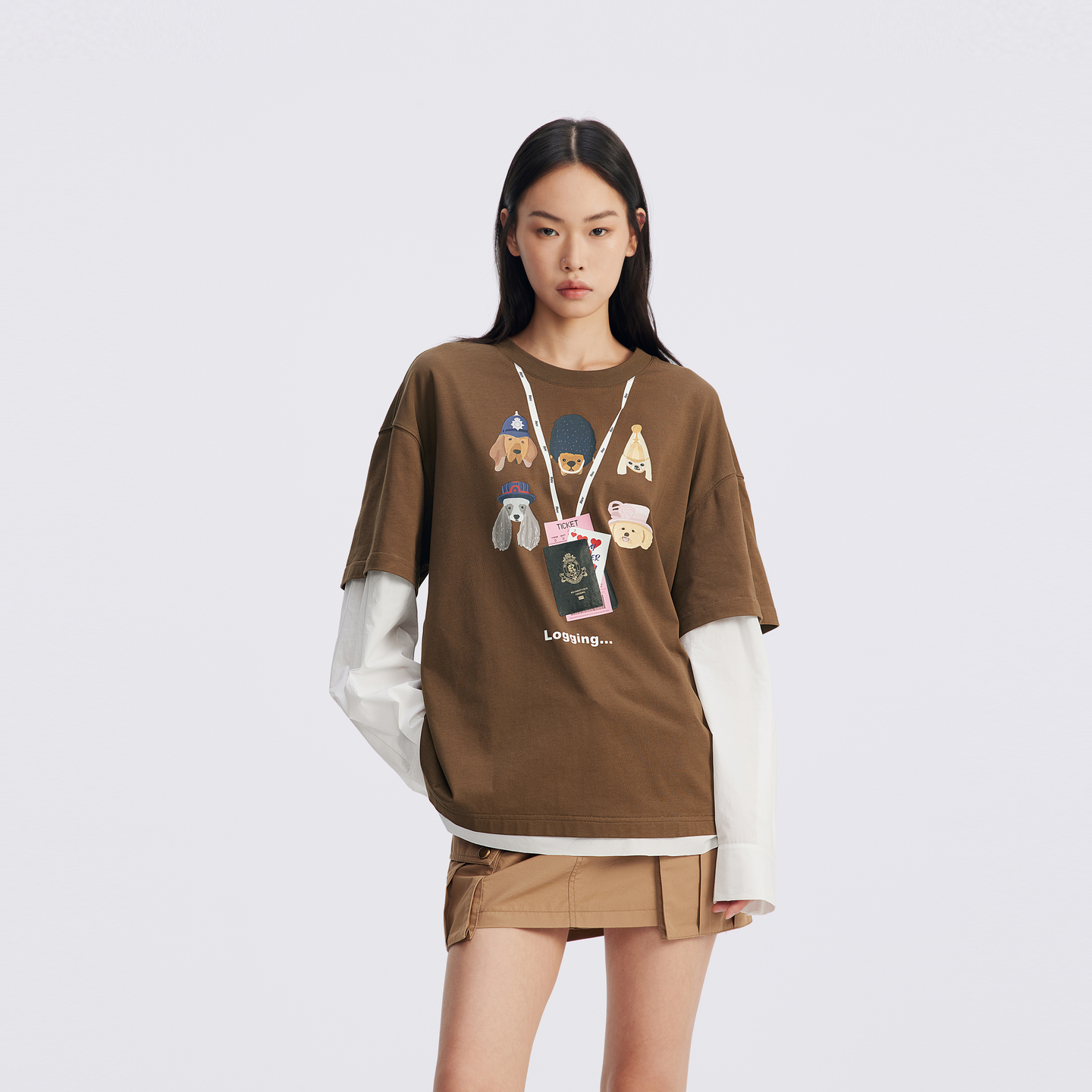 REVAN芮范设计师款萌宠印花可卸长袖单衣RL70801225