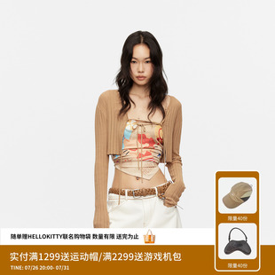 【孙怡同款】REVAN芮范HelloKitty复古挂脖系绳短单衣RK30801097