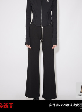 REVAN芮范设计师款气质金属腰链微喇长裤RM31301139