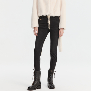 REVAN芮范设计师款酷感双层腰高腰牛仔裤RM91302135