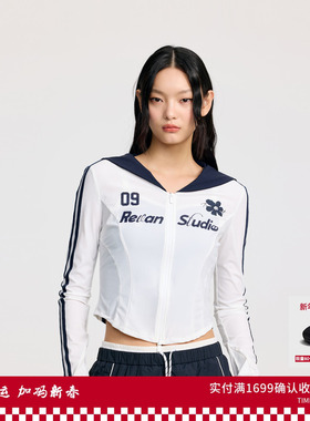 REVAN芮范设计师款时髦运动风撞色短外套RL30105208