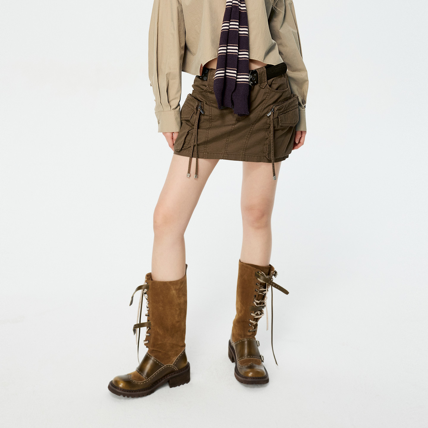 REVAN芮范设计师款赛博工装多口袋棕咖短裙RK11501265,女装/女士精品,半身裙,淘宝优惠券,粉丝福利购,淘宝优惠卷