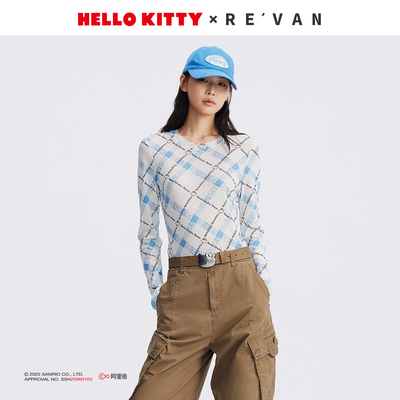 【鞠婧祎同款】REVAN芮范HelloKitty打底衫RL70801027