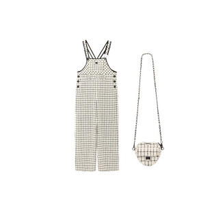 REVAN芮范设计师款小香风粗花呢背带裤RM11310118