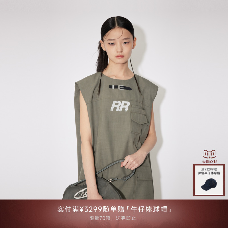 REVAN芮范新品设计师款酷感率性西装连衣裙RM31101203