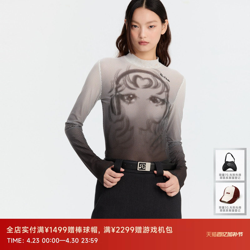 REVAN芮范设计师款酷感少女印花波点单衣RM90801003