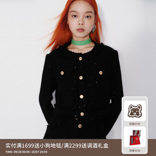REVAN芮范设计师款质感小香风粗花呢外套RM70105274