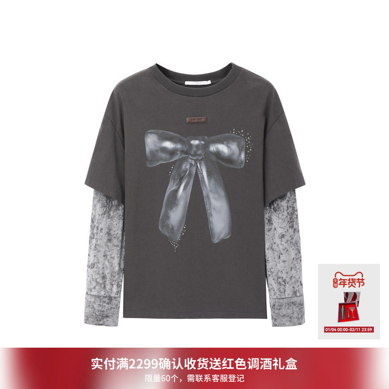 REVAN芮范设计师款趣味蝴蝶结印花单衣RM90802281