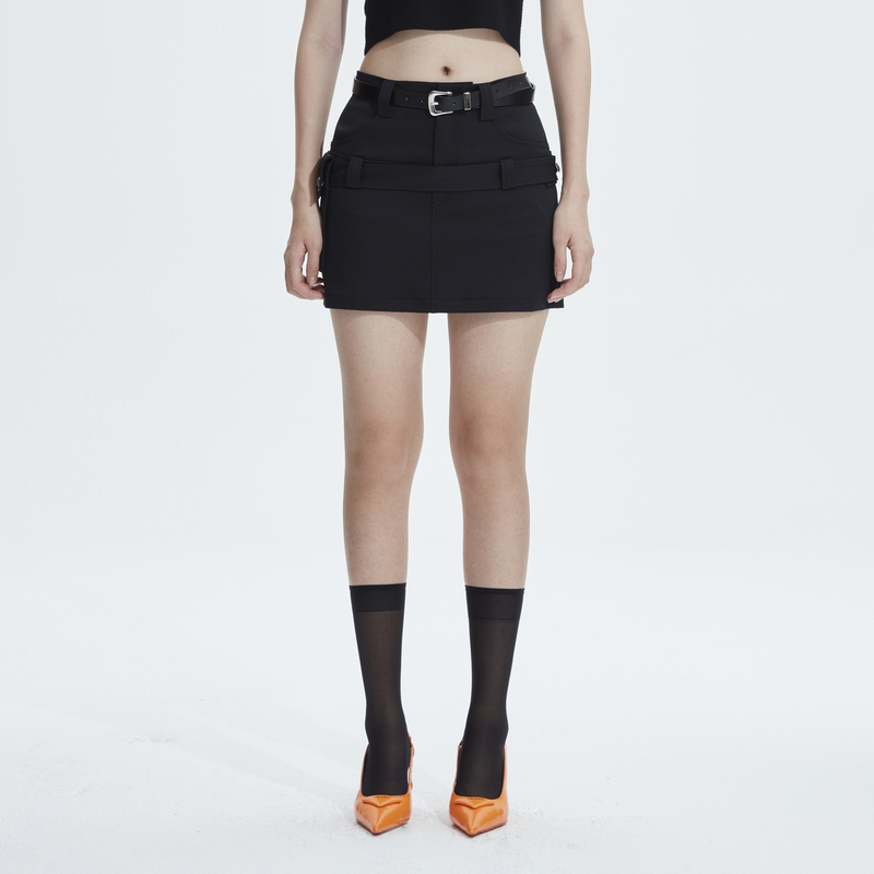 revan设计师工装风腰包半身裙