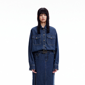 REVAN芮范设计师款 甜酷街头风牛仔衬衫 RN90903034