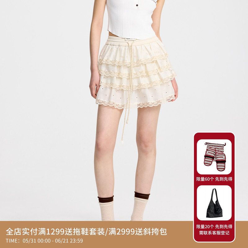 【刘些宁同款】REVAN芮范少女感蓬蓬蛋糕半裙RL31501511